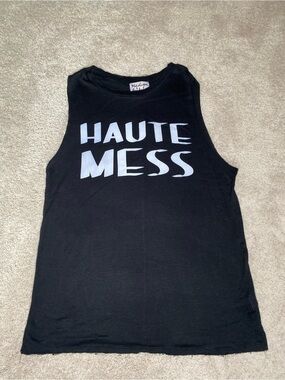 Madison & Berkeley “Haute Mess” Muscle Tank Top - XS